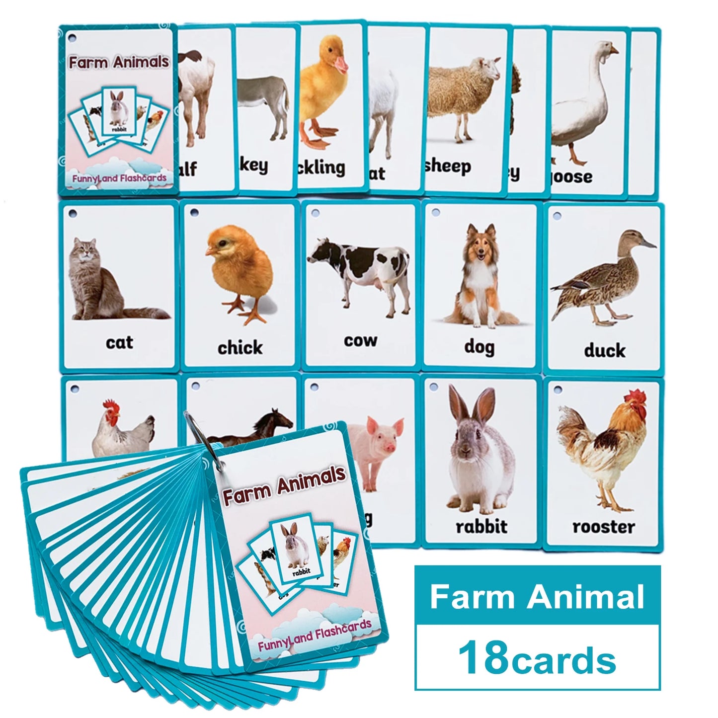 Tarjetas Montessori para Aprender Inglés – Juguetes Educativos para Niños
