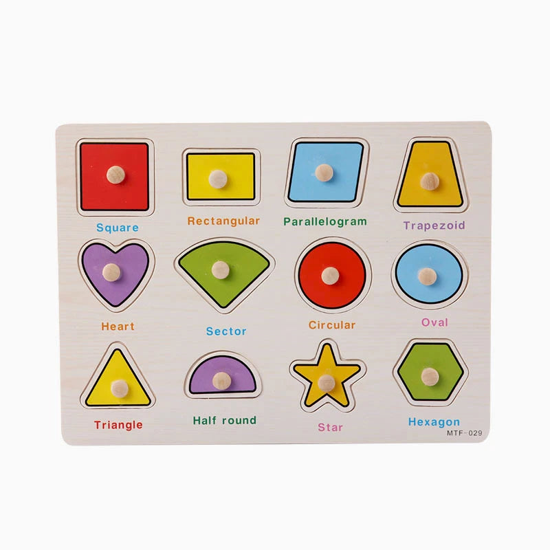 Juguetes Montessori de Madera para Bebés 1-3 Años, Juego de Puzzle para Niños, Desarrollo de Habilidades Motoras Finas