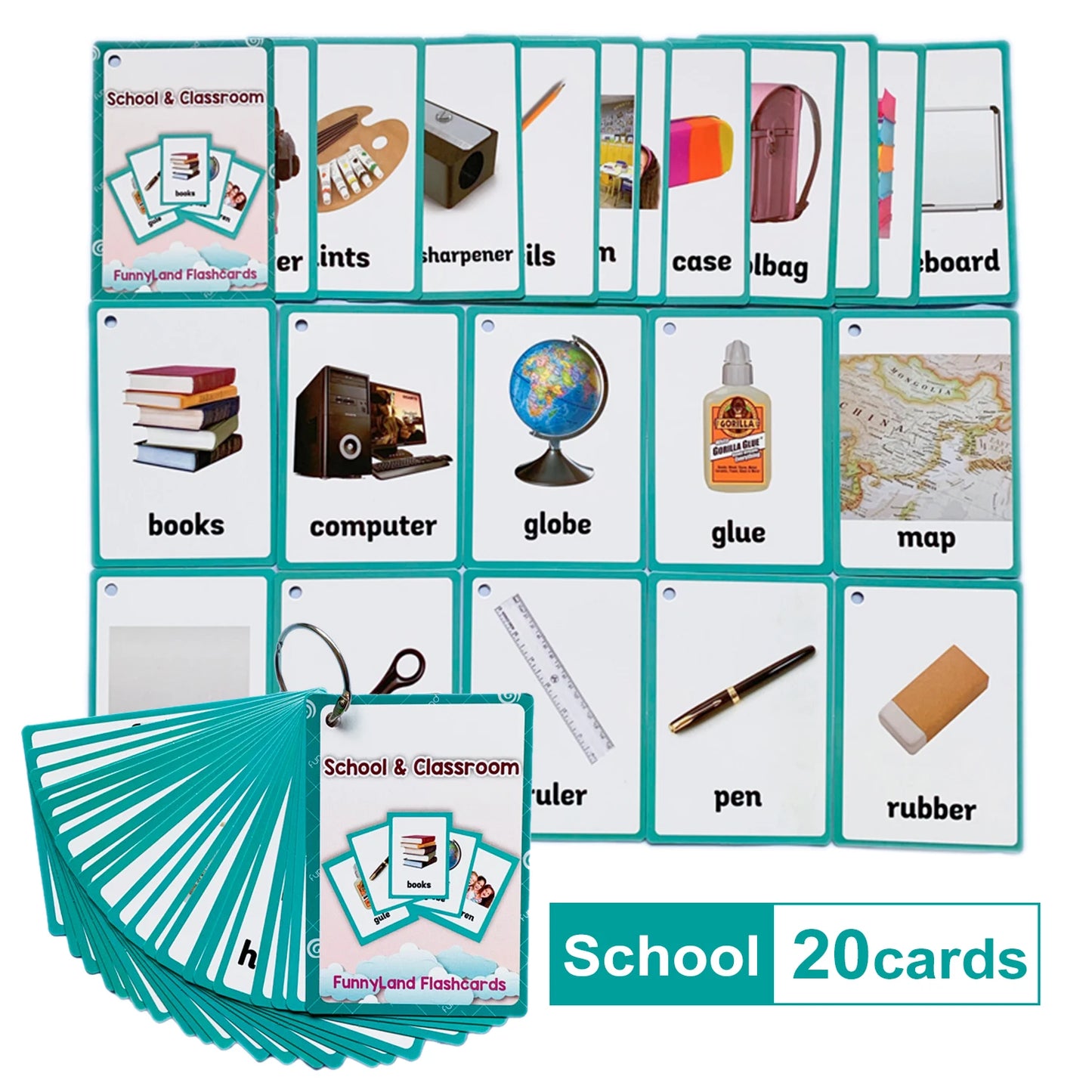 Tarjetas Montessori para Aprender Inglés – Juguetes Educativos para Niños