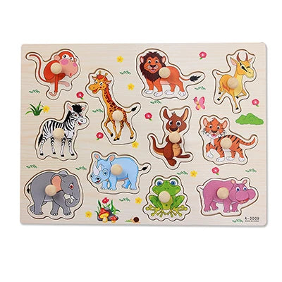 Juguetes Montessori de Madera para Bebés 1-3 Años, Juego de Puzzle para Niños, Desarrollo de Habilidades Motoras Finas