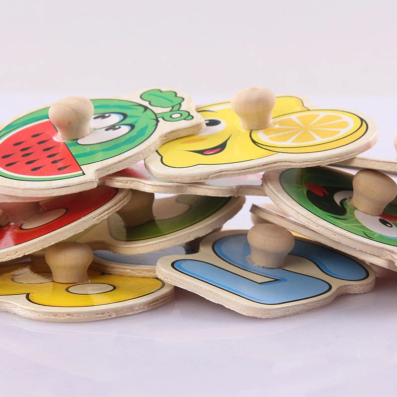 Juguetes Montessori de Madera para Bebés 1-3 Años, Juego de Puzzle para Niños, Desarrollo de Habilidades Motoras Finas