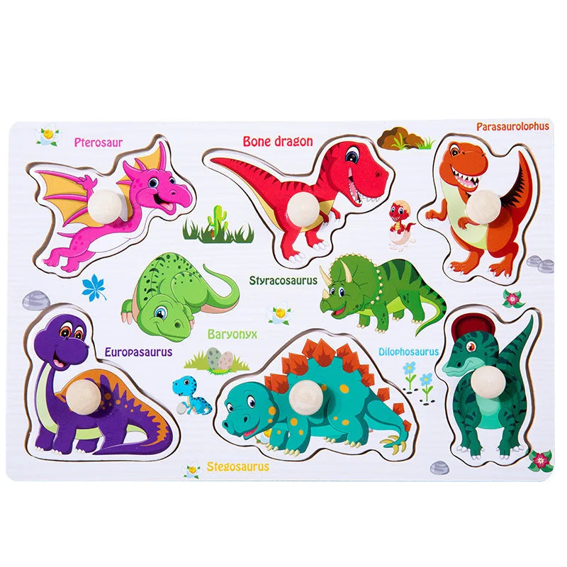Juguetes Montessori de Madera para Bebés 1-3 Años, Juego de Puzzle para Niños, Desarrollo de Habilidades Motoras Finas