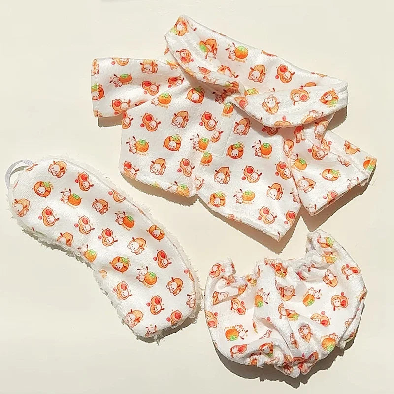 Ropa de Muñeca para Muñecas Idol de 20 cm: Lindos Pijamas con Máscara de Ojos, Juguete de Algodón Relleno para Fans de K-Pop EXO.