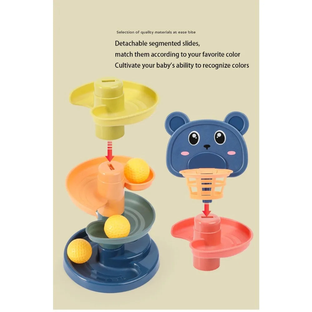 Juguete Montessori Torre de Bolas para Bebés, Juegos Educativos de Desarrollo, Apilamiento para Niños de 1 a 3 Años.