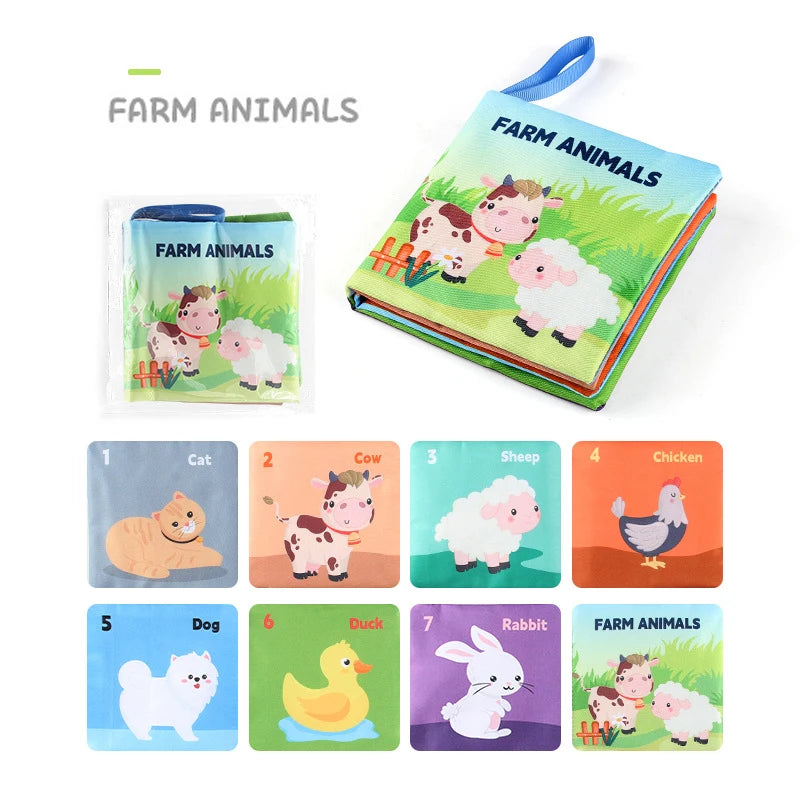 Libros Blandos Montessori para Bebés – 3D Táctil y de Alto Contraste, Juguetes Educativos Sensoriales
