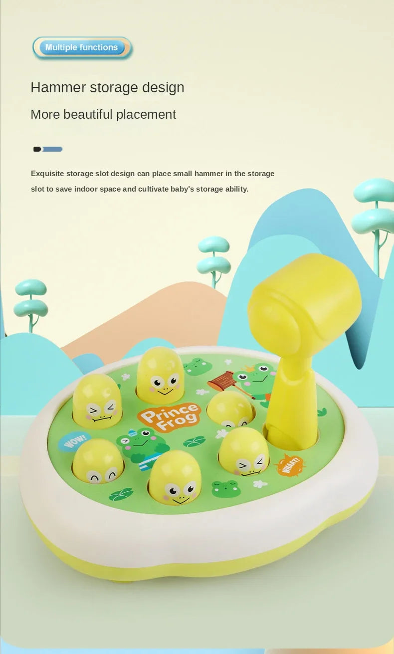 Juego Montessori de Martillo de Animales, Regalo de Cumpleaños Educativo para Bebés, Juego de Golpear para Niños y Padres.
