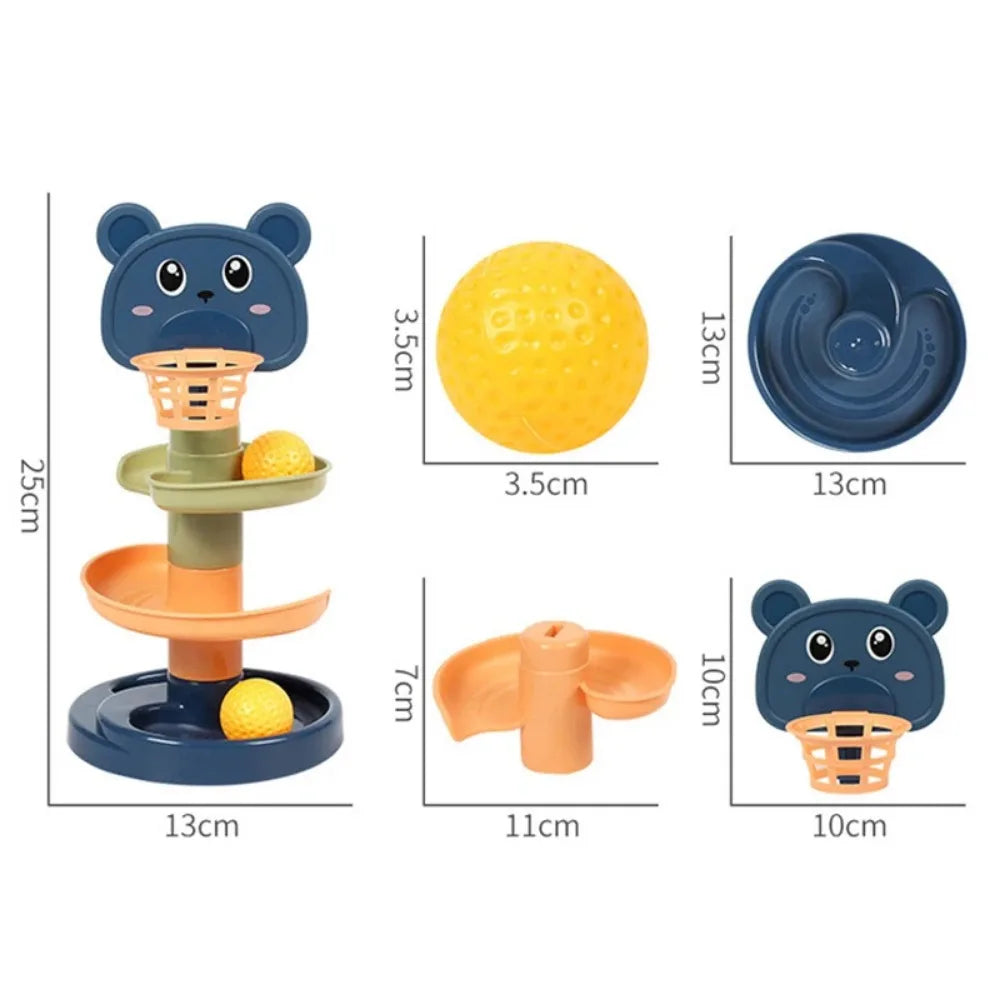 Juguete Montessori Torre de Bolas para Bebés, Juegos Educativos de Desarrollo, Apilamiento para Niños de 1 a 3 Años.