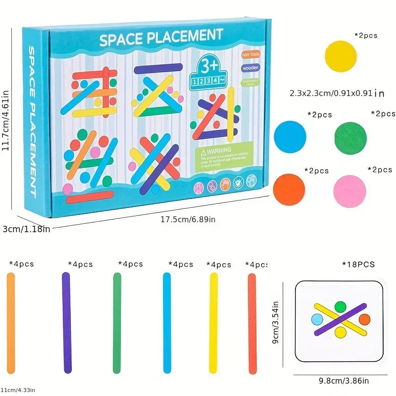 Juguete Montessori: Puzzle Arcoíris para Niños