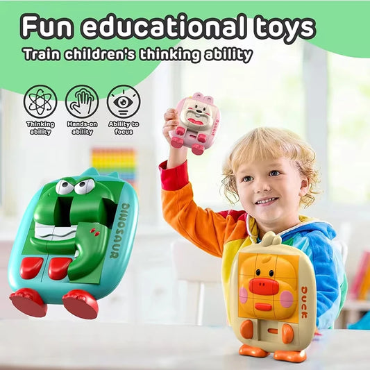 Rompecabezas 3D de Animales – Juego Educativo para Niños, 9 Rejillas de Pensamiento