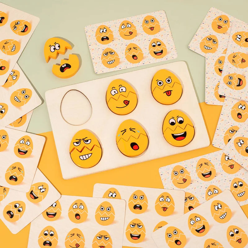 Puzzles de Emociones Infantil:Juego Educativo Montessori para Reconocer Expresiones