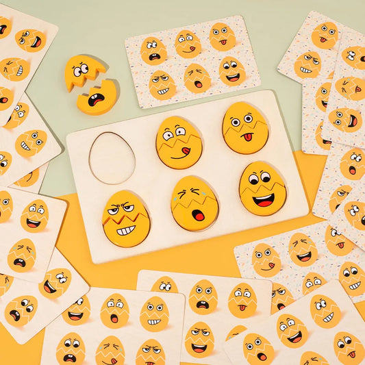 Puzzles de Emociones Infantil:Juego Educativo Montessori para Reconocer Expresiones