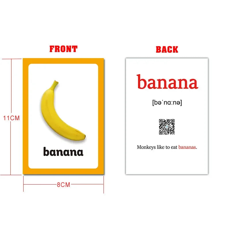Tarjetas Montessori para Aprender Inglés – Juguetes Educativos para Niños