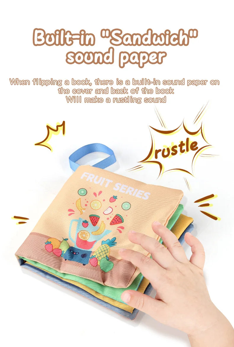 Libros Blandos Montessori para Bebés – 3D Táctil y de Alto Contraste, Juguetes Educativos Sensoriales
