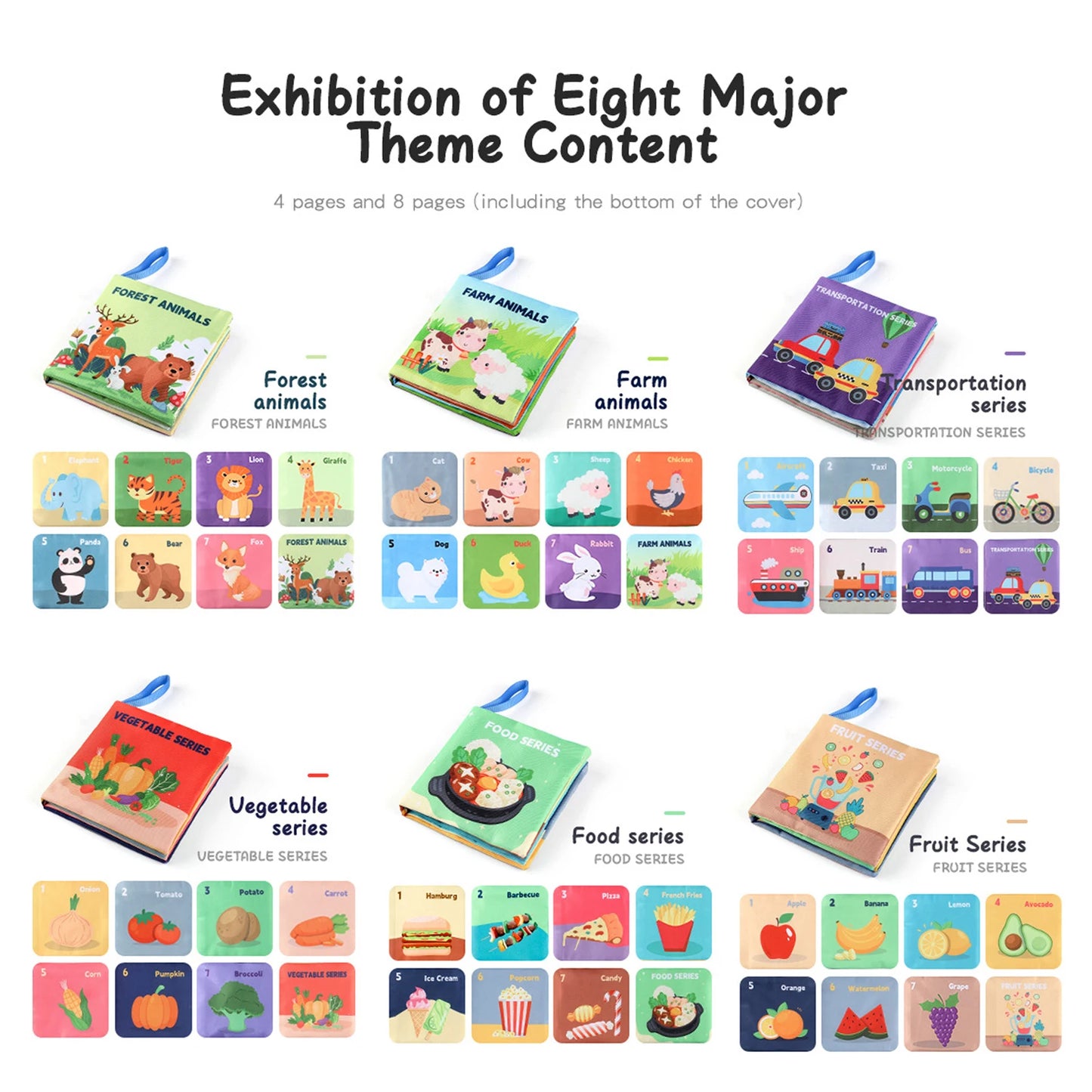 Libros Blandos Montessori para Bebés – 3D Táctil y de Alto Contraste, Juguetes Educativos Sensoriales