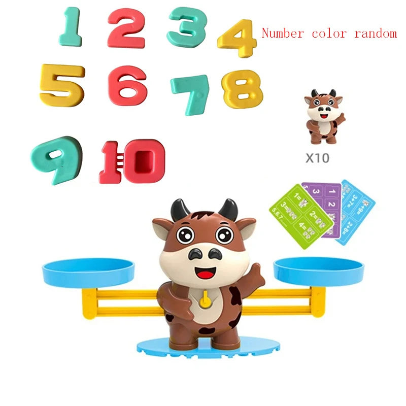 Juego Montessori de Balance de Mono, Juguetes Educativos para Niños, Desarrollo Infantil y Enseñanza de Números.