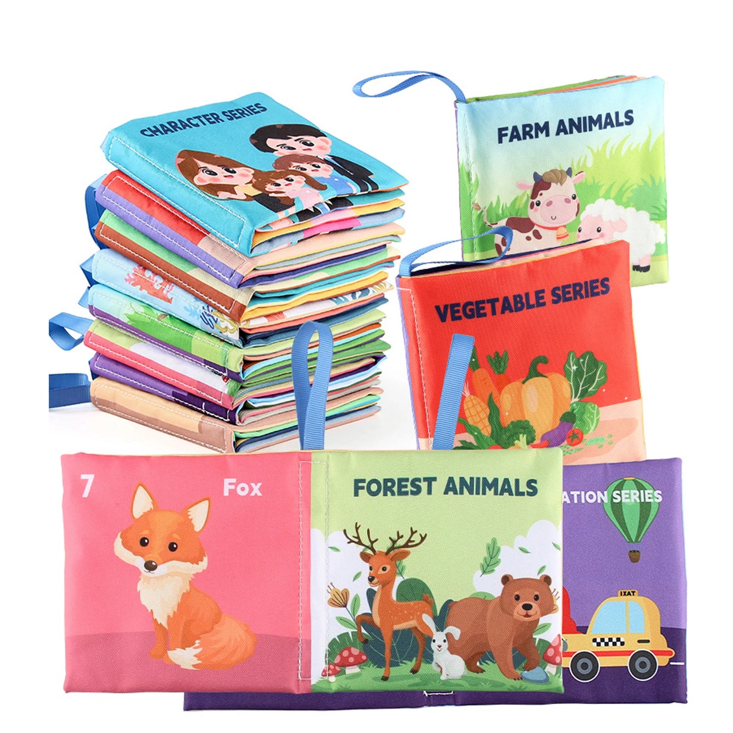 Libros Blandos Montessori para Bebés – 3D Táctil y de Alto Contraste, Juguetes Educativos Sensoriales