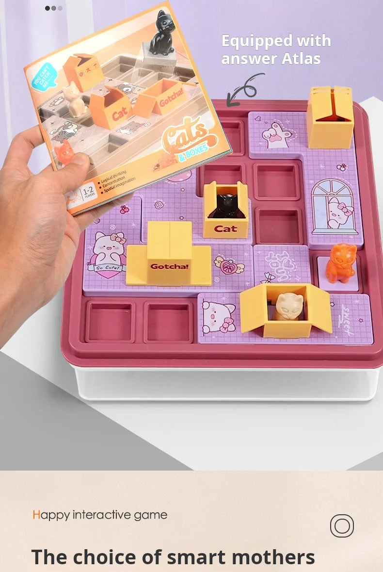 Juego Montessori Gato Escondido 🐱✨ - Rompecabezas Lógico para Niños