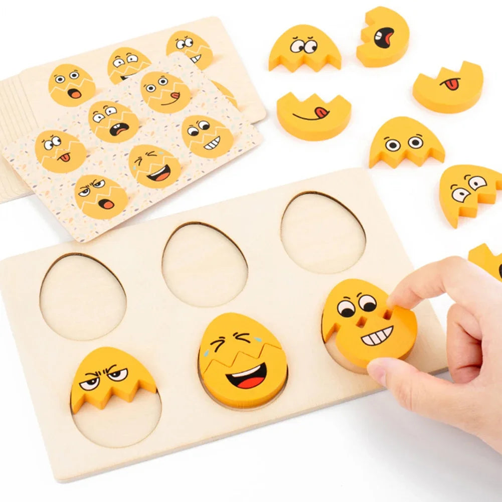 Puzzles de Emociones Infantil:Juego Educativo Montessori para Reconocer Expresiones