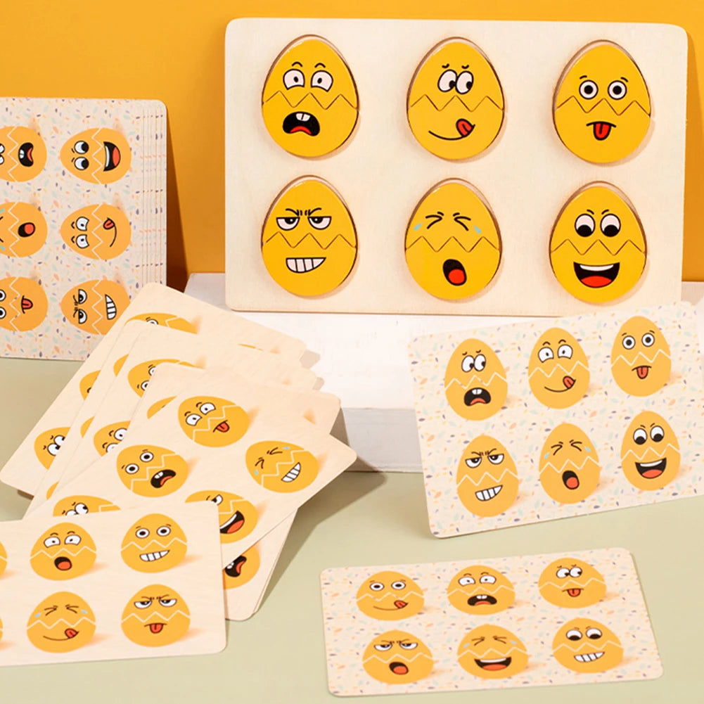Puzzles de Emociones Infantil:Juego Educativo Montessori para Reconocer Expresiones