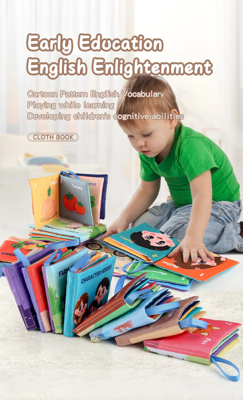 Libros Blandos Montessori para Bebés – 3D Táctil y de Alto Contraste, Juguetes Educativos Sensoriales
