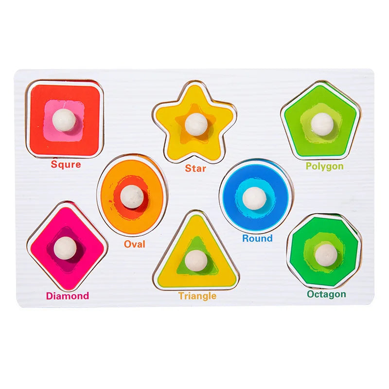 Juguetes Montessori de Madera para Bebés 1-3 Años, Juego de Puzzle para Niños, Desarrollo de Habilidades Motoras Finas