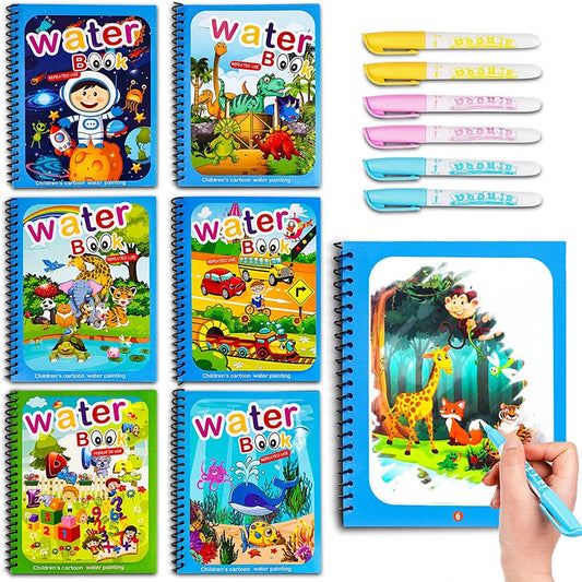 Libro Mágico de Agua Montessori – Juguete Educativo para Niños de 1 a 3 Años