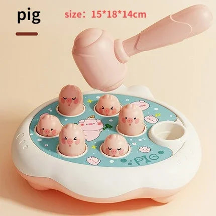 Juego Montessori de Martillo de Animales, Regalo de Cumpleaños Educativo para Bebés, Juego de Golpear para Niños y Padres.