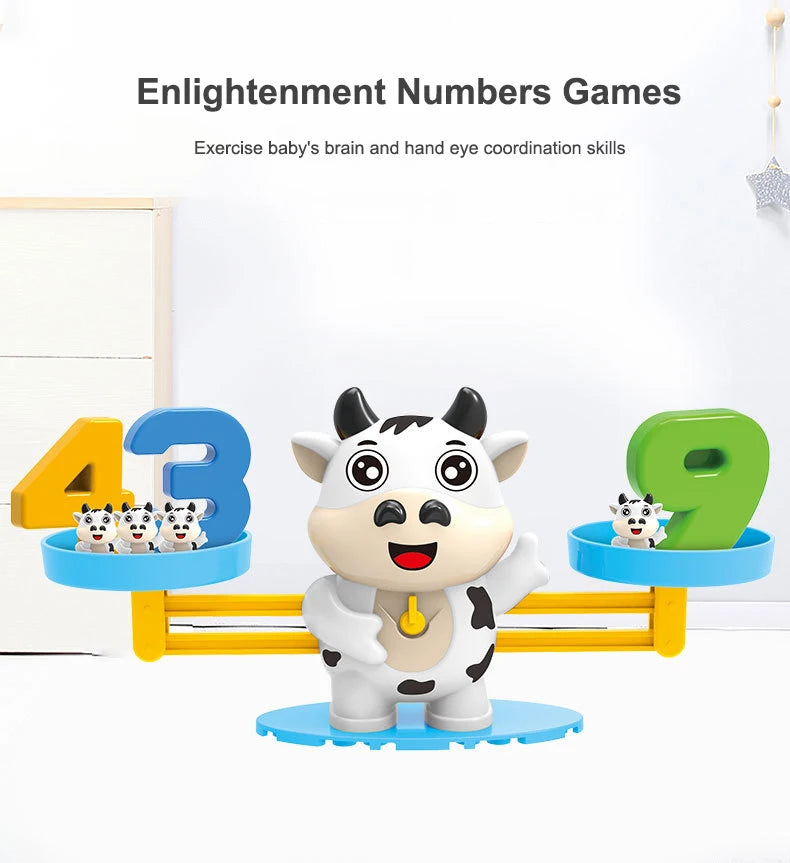 Juego Montessori de Balance de Mono, Juguetes Educativos para Niños, Desarrollo Infantil y Enseñanza de Números.