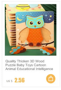 Rompecabezas 3D Montessori de 30 piezas – Juguete educativo de madera para niños