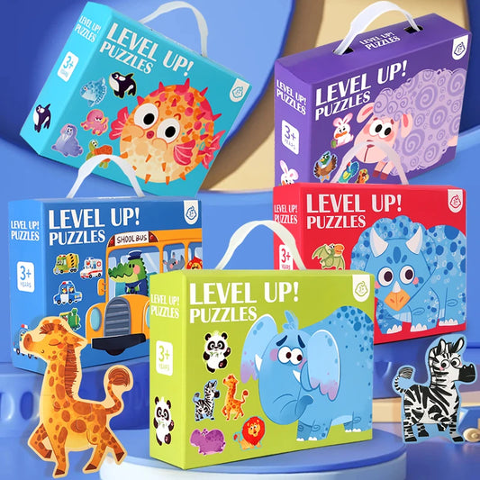Rompecabezas de Madera Animales Montessori – Juguete Educativo para Niños