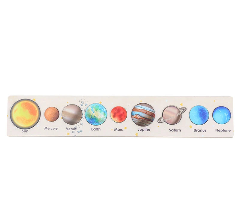 Rompecabezas Montessori del Sistema Solar en Madera para Niños