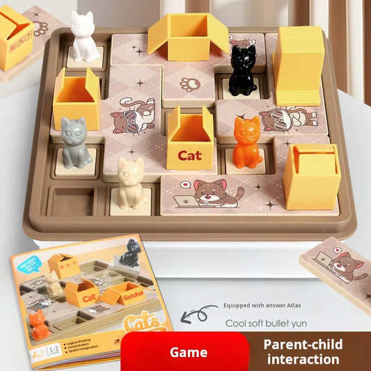 Juego Montessori Gato Escondido 🐱✨ - Rompecabezas Lógico para Niños