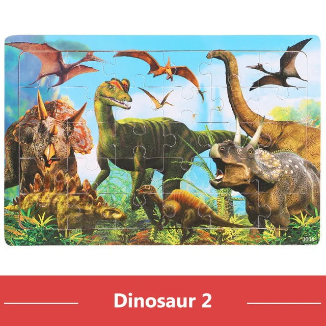 Rompecabezas 3D Montessori de 30 piezas – Juguete educativo de madera para niños