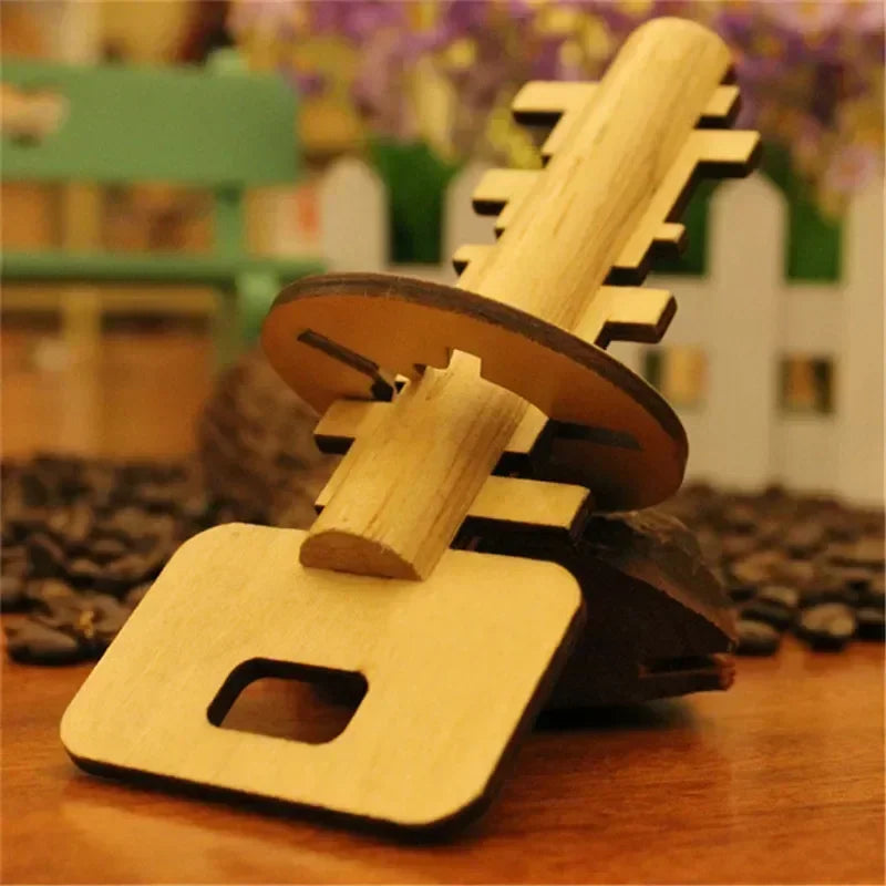 Rompecabezas Kong Ming: Juguete Inteligente de Madera para Adultos y Niños