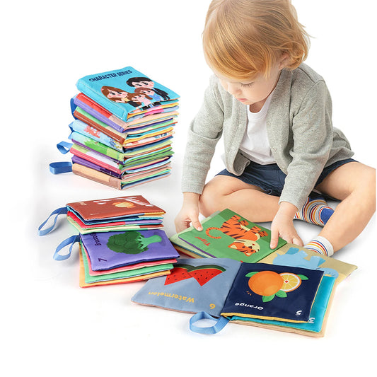 Libros Blandos Montessori para Bebés – 3D Táctil y de Alto Contraste, Juguetes Educativos Sensoriales