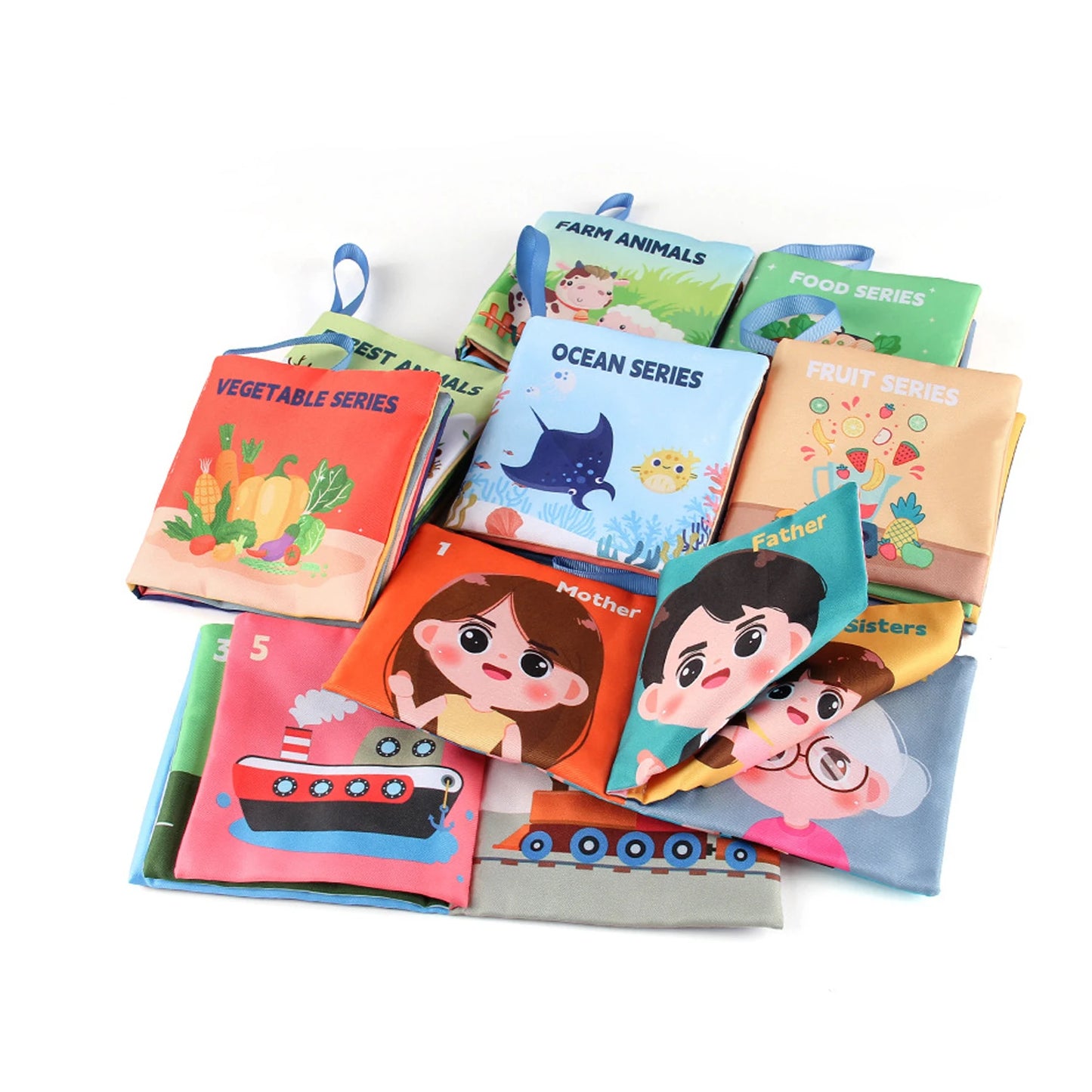 Libros Blandos Montessori para Bebés – 3D Táctil y de Alto Contraste, Juguetes Educativos Sensoriales