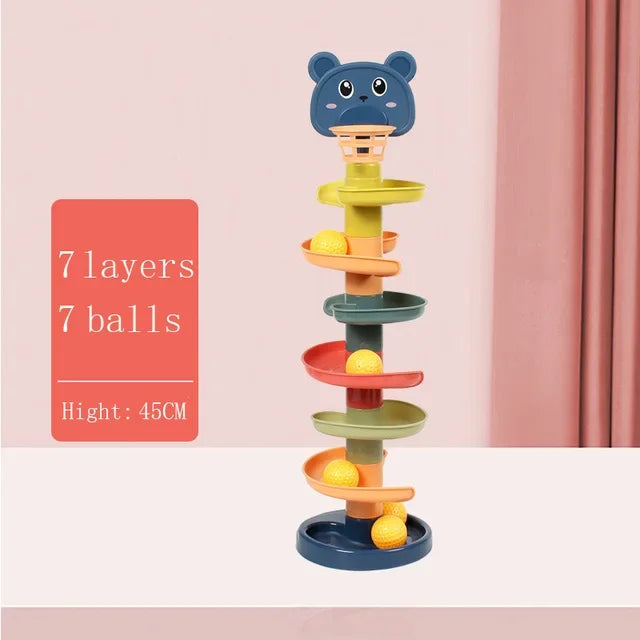 Juguete Montessori Torre de Bolas para Bebés, Juegos Educativos de Desarrollo, Apilamiento para Niños de 1 a 3 Años.