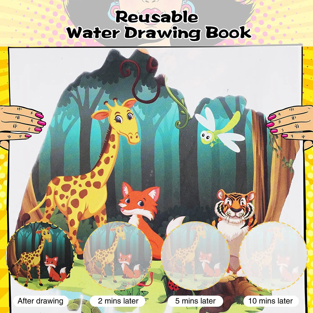 Libro Mágico de Agua Montessori – Juguete Educativo para Niños de 1 a 3 Años