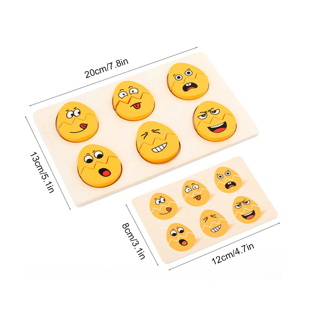 Puzzles de Emociones Infantil:Juego Educativo Montessori para Reconocer Expresiones