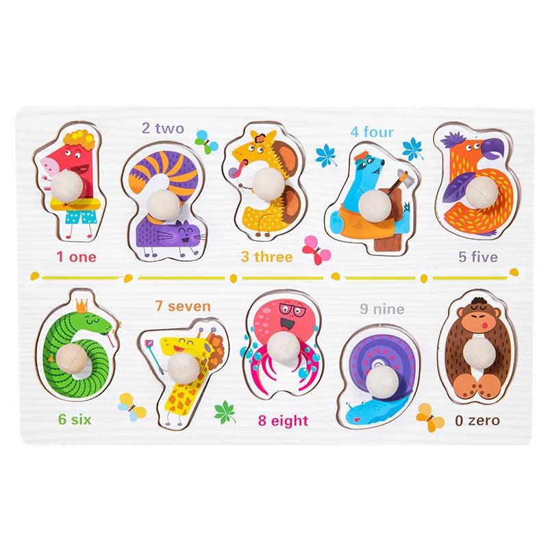 Juguetes Montessori de Madera para Bebés 1-3 Años, Juego de Puzzle para Niños, Desarrollo de Habilidades Motoras Finas