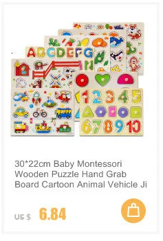 Rompecabezas 3D Montessori de 30 piezas – Juguete educativo de madera para niños