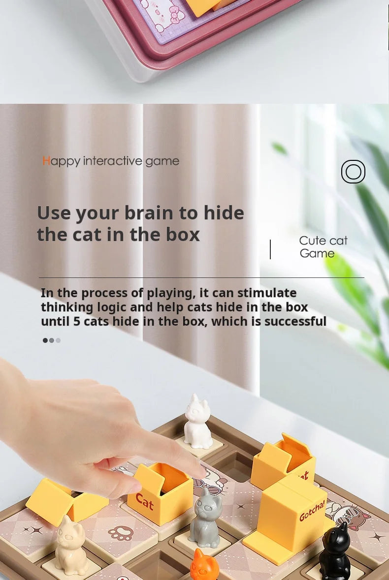 Juego Montessori Gato Escondido 🐱✨ - Rompecabezas Lógico para Niños