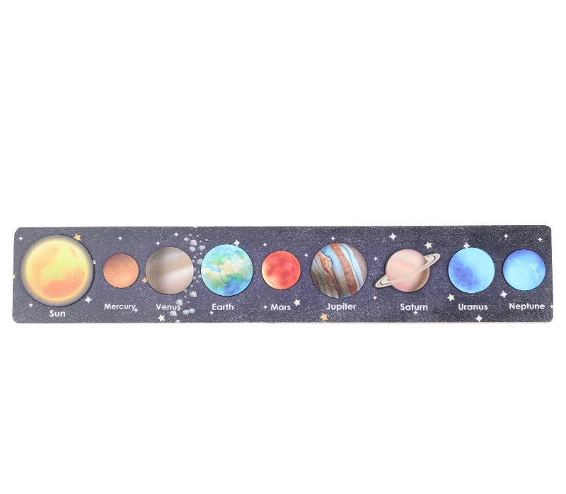 Rompecabezas Montessori del Sistema Solar en Madera para Niños