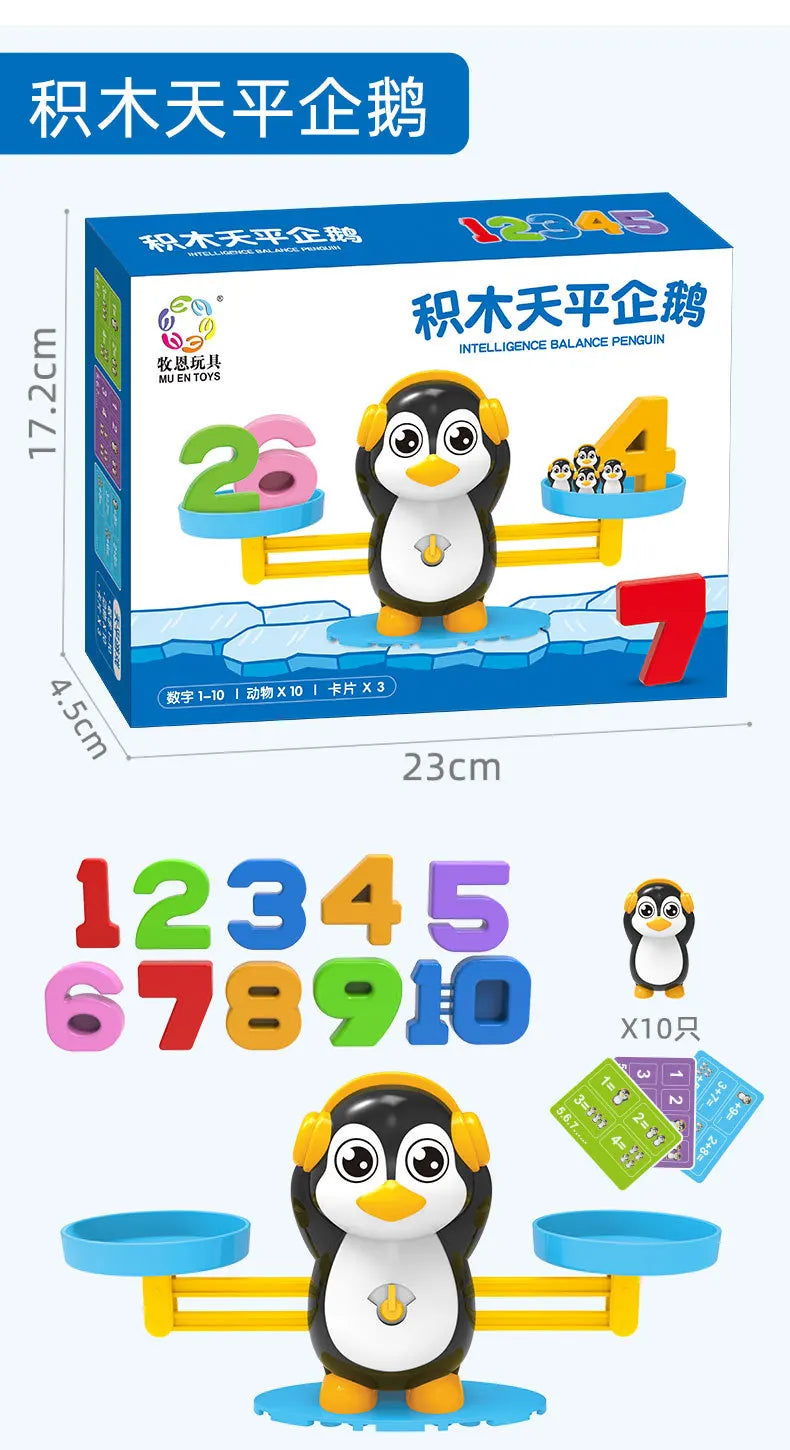 Juego Montessori de Balance de Mono, Juguetes Educativos para Niños, Desarrollo Infantil y Enseñanza de Números.