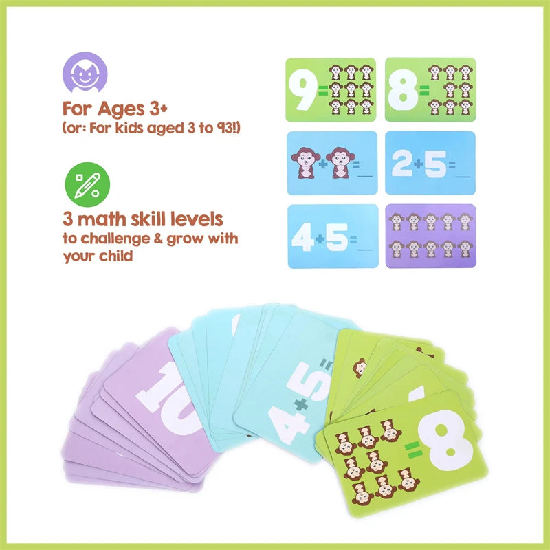Juego Montessori de Balance de Mono, Juguetes Educativos para Niños, Desarrollo Infantil y Enseñanza de Números.
