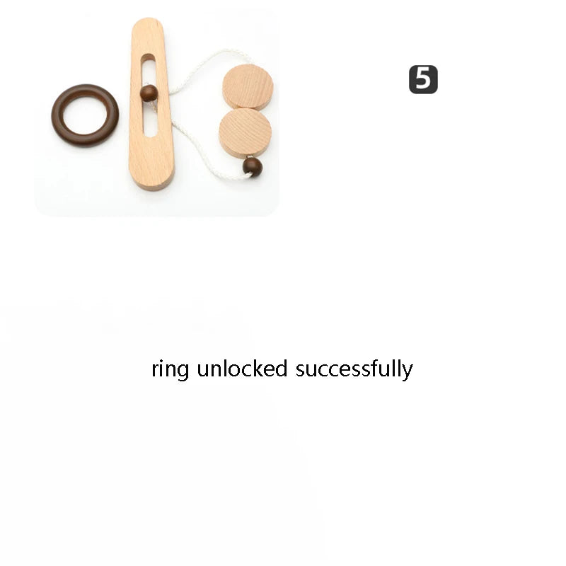 Juguete Inteligente: Rompecabezas Kong Ming de Madera para Adultos y Niños