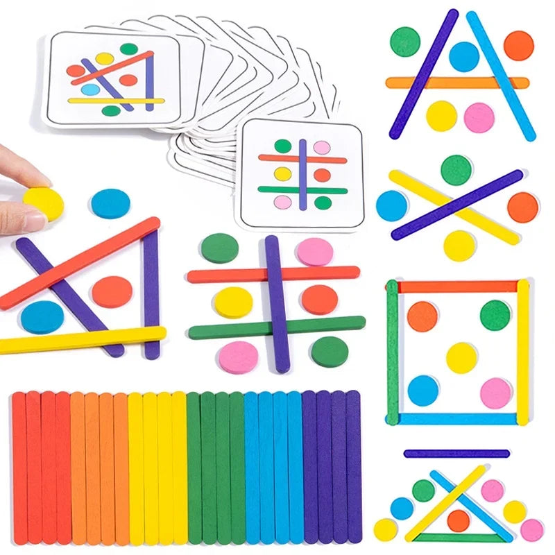 Juguete Montessori: Puzzle Arcoíris para Niños