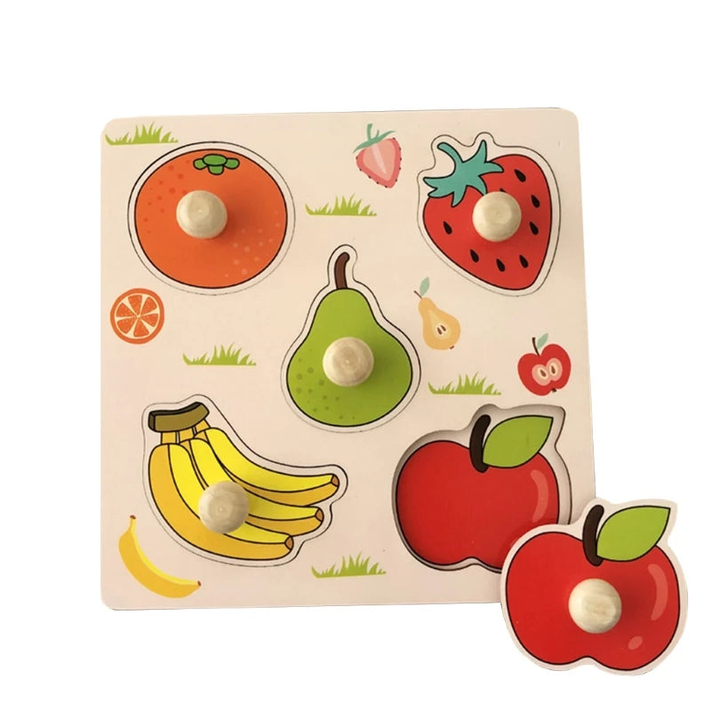 Juguetes Montessori de Madera para Bebés 1-3 Años, Juego de Puzzle para Niños, Desarrollo de Habilidades Motoras Finas