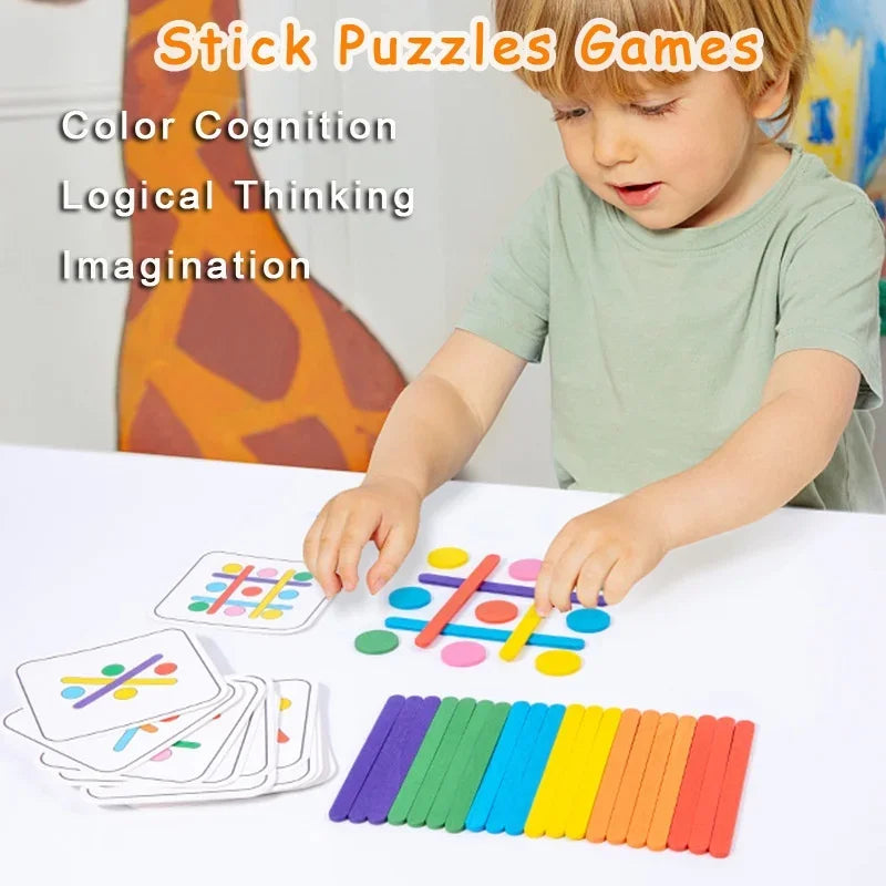 Juguete Montessori: Puzzle Arcoíris para Niños