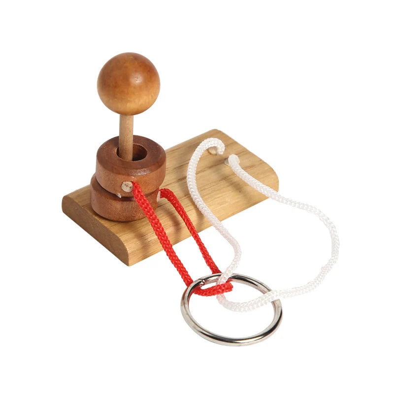 Juguete Inteligente: Rompecabezas Kong Ming de Madera para Adultos y Niños